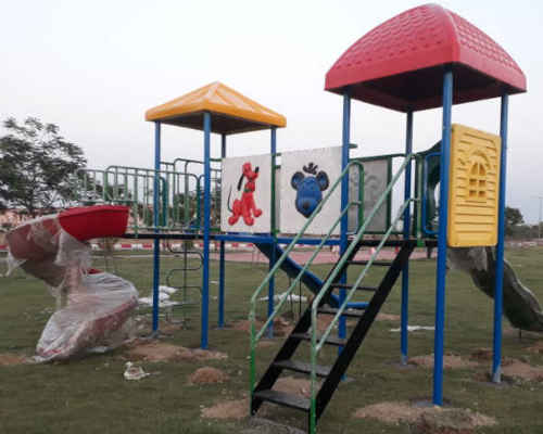 Playground Multi Slide Play Center