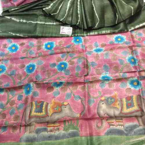 Tussar Leheriya Saree