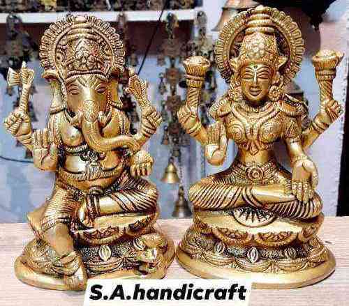 Laxmi Ganesh Brass Statue