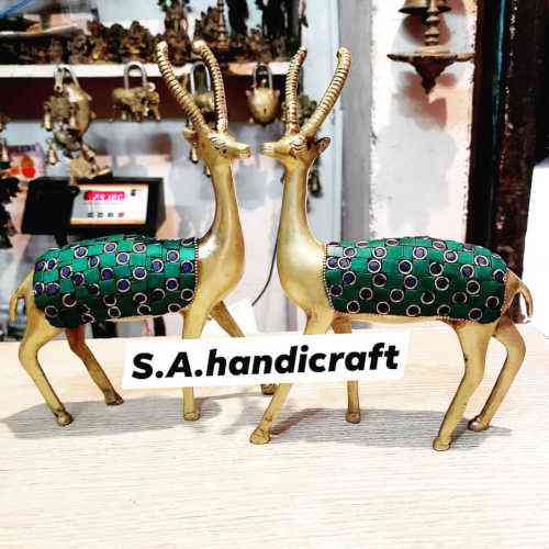 Feng Shui Brass Deer Pair