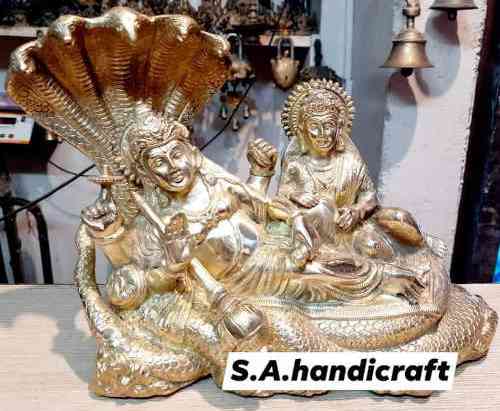 Vishnu Laxmi Brass Statue
