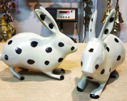 Brass Rabbit Pair for Feng Shui