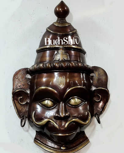 Pure Brass Hanuman Face Wall Hanging