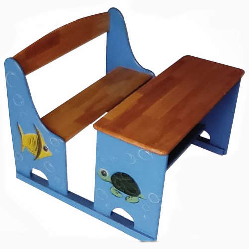 Wooden Kindergarten Double Desk
