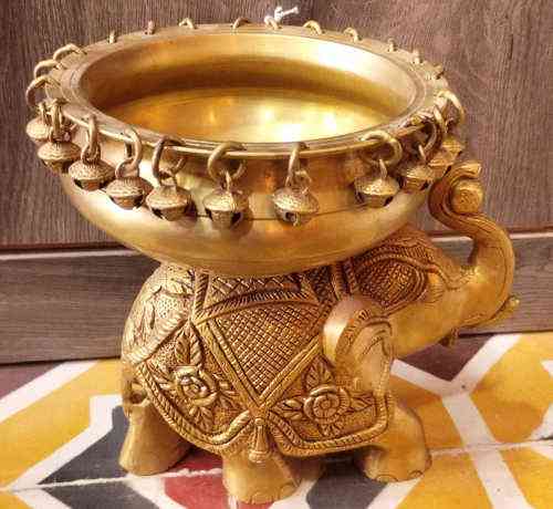 Brass Elephant Urli Handicrafts