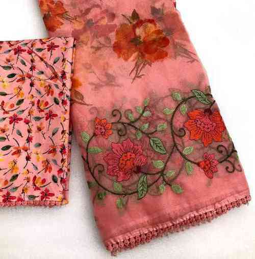 Chiffon Floral Print Saree