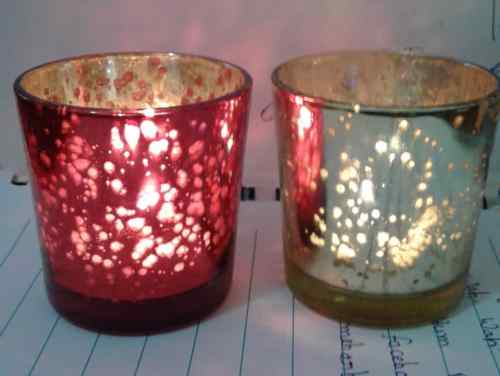 Mercury Glass Candle Holder