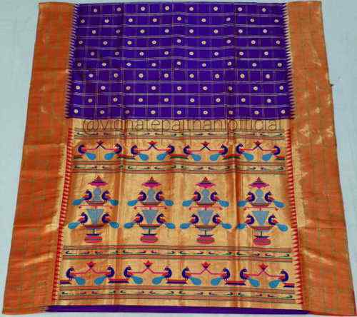 Powerloom Pure Silk Paithani Saree