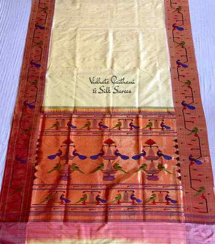 Brocade Border Pure Silk Paithani Saree