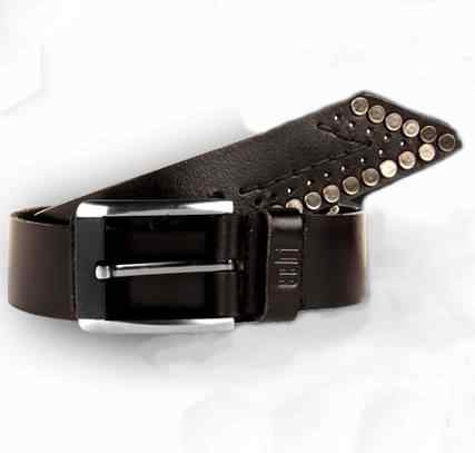 Designer Black Leather Belt