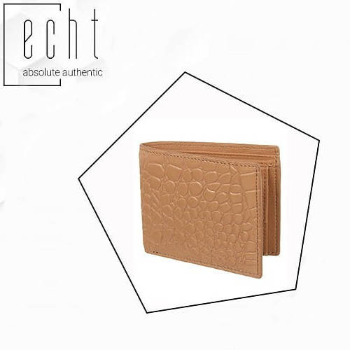 Mens Beige Leather Wallet