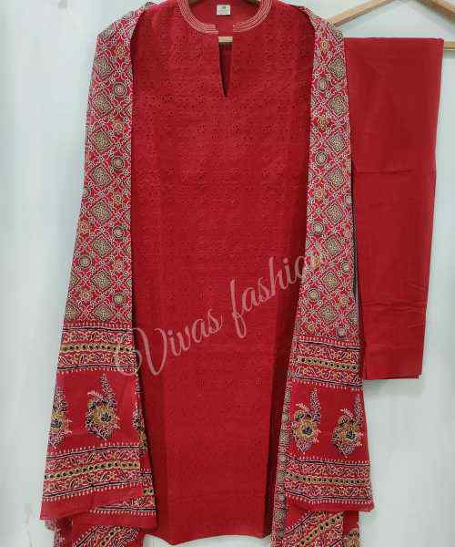 Premium Chikan Cotton Kurti