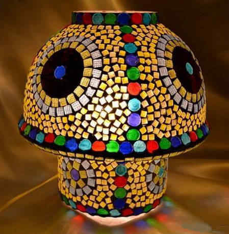 Turkish Glass Mosaic Hanging Lamp