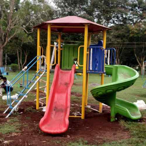 Wave and Spiral Playground Slide