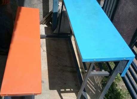 Metal School Benches