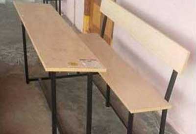Wooden School Bench