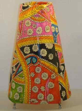 Hand painted Leather Lamps