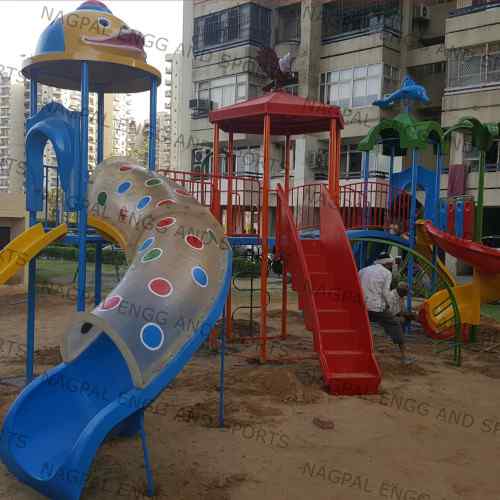 Outdoor Playground Multiplay Kids Slides