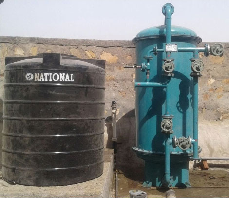 Industrial water softener
