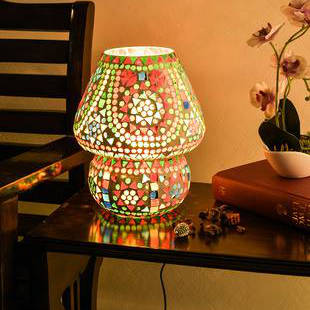 Mosaic Glass Table Lamp Multi-colour