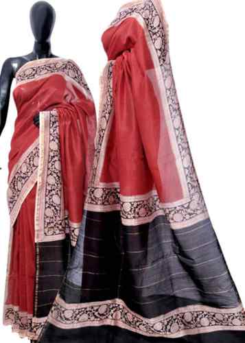 Block print chanderi saree