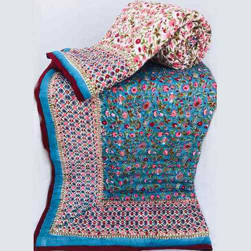 Hand Block Print Jaipuri Quilt