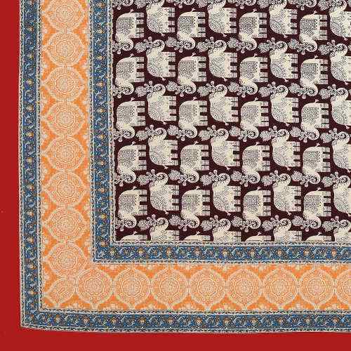 Cotton Kalamkari Print Bed Sheet
