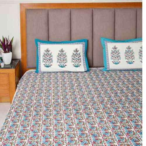 Sanganeri Printed Bed Sheet