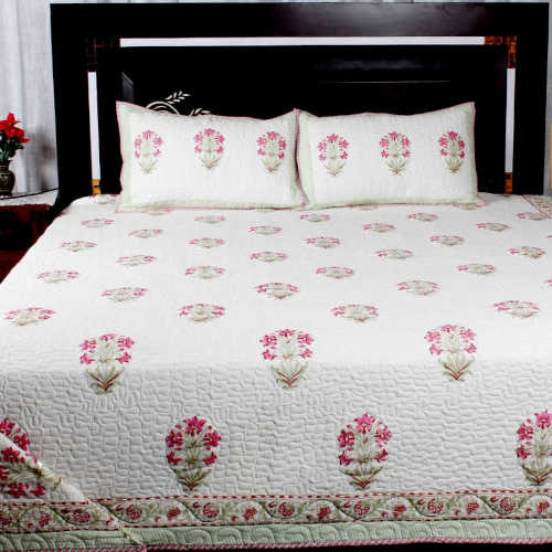 Muslin Cotton Quilted Bed Cover