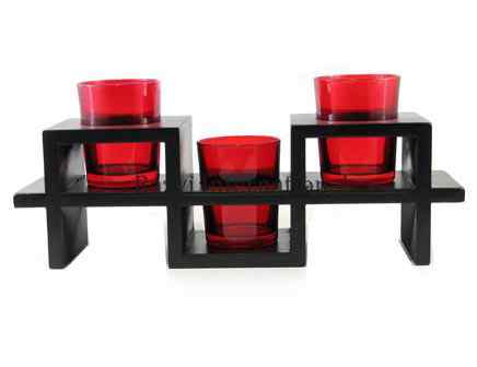 Wooden Votive Stand