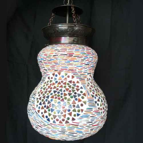 Mosaic Glass Hanging Light