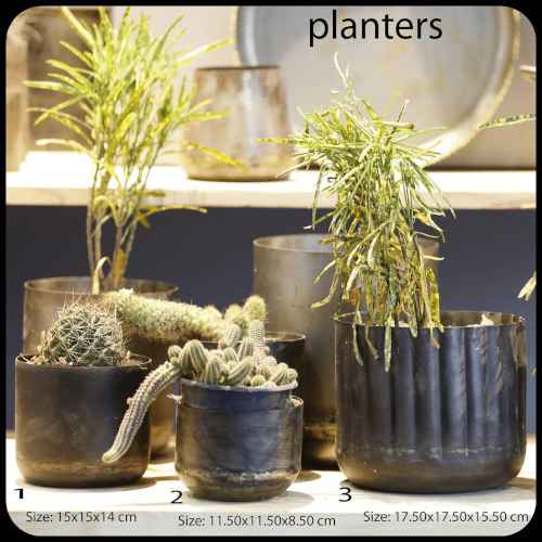 Round Metal Planter