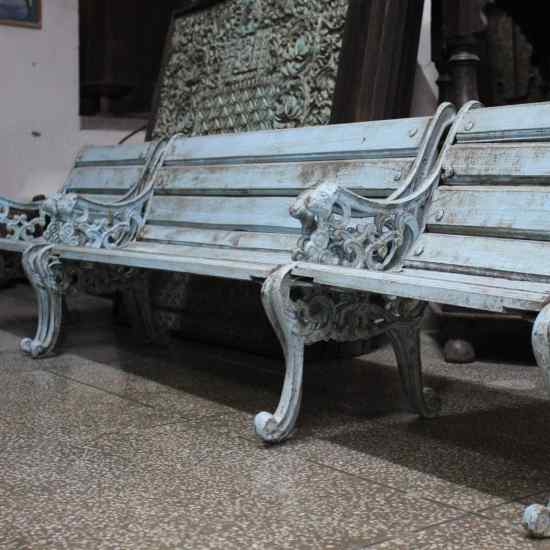 Wooden and Cast Iron Garden Bench Handicrafts