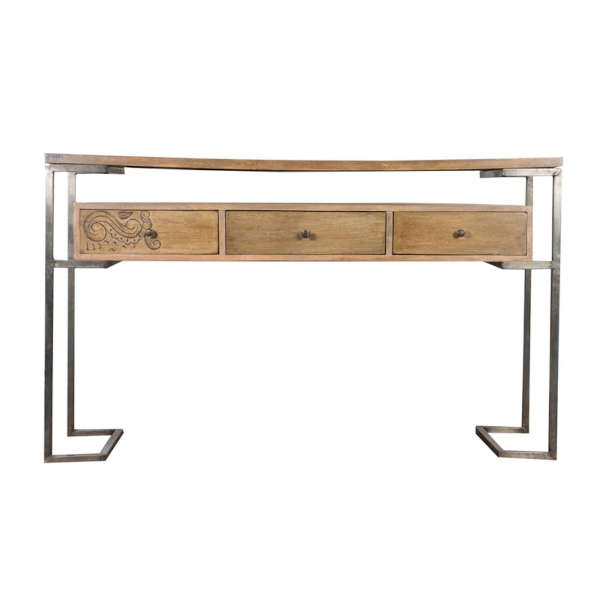 Antique Wooden Iron Console