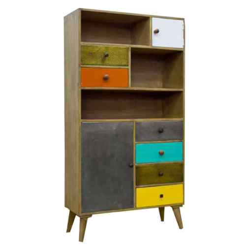 Wooden Iron Bookshelf