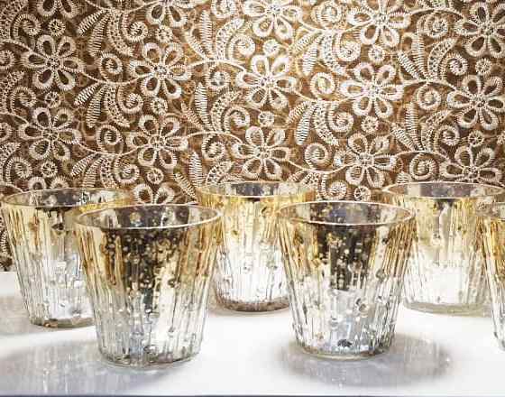 Mercury Glass Candle Votive Holder