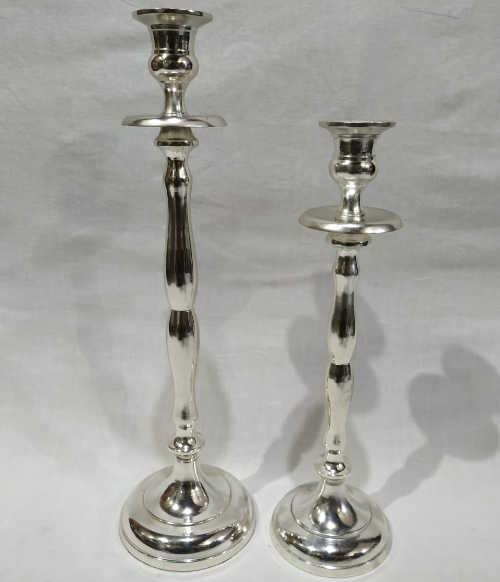 Aluminium Candle Stand with Silver Finish