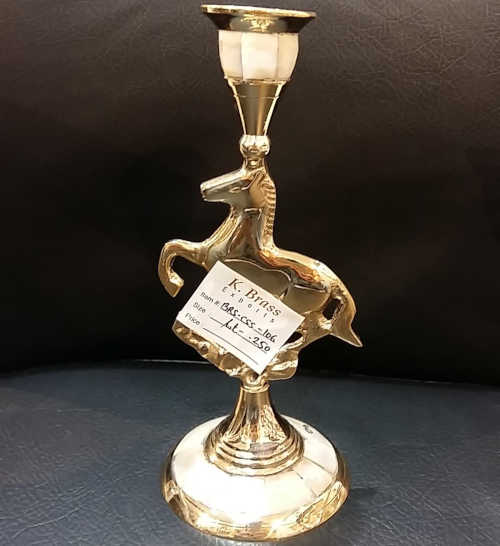 Horse Shape Brass Candle Holder