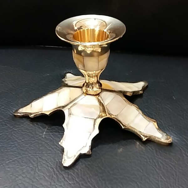 Flower Shape Brass Candle Holder