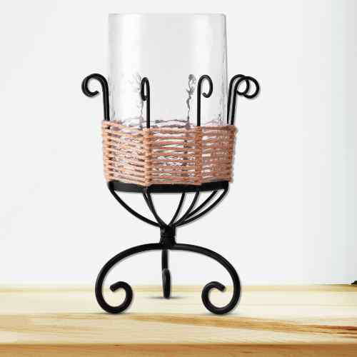 Clear Glass Candle Holder