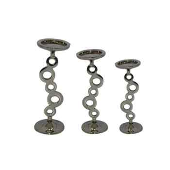 Nickel Finish Candle Holder