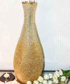 Shining Golden Flower Vase