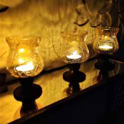 Single Glass Candle Holder