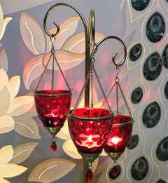 Hanging Glass Candle Holder