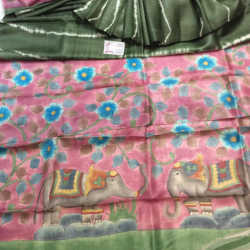 Tussar Leheriya Saree