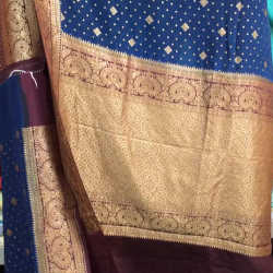 Handwoven Crepe Banarasi Saree