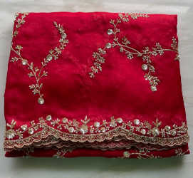 Red Organza Sarees