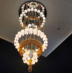 Glass Globe Chandelier Light
