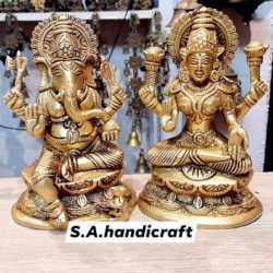 Laxmi Ganesh Brass Statue