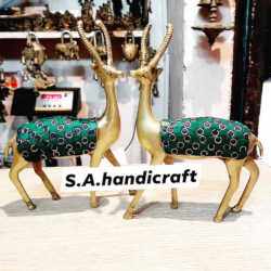Feng Shui Brass Deer Pair